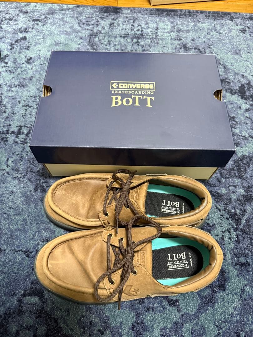 【美品】BoTT CONVERSE デッキシューズ ブラウン