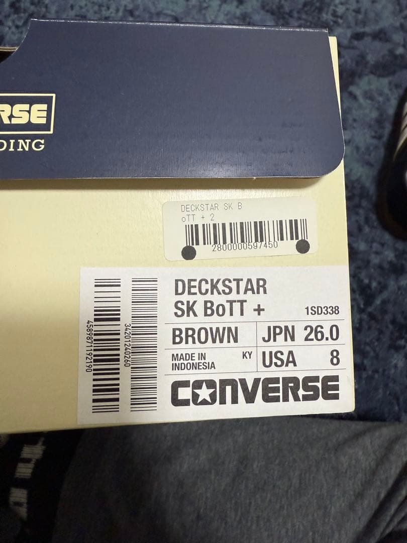 【美品】BoTT CONVERSE デッキシューズ ブラウン