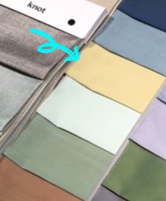 ★【美品】絶妙カラーの裏地付きオーダーカーテン ACTUS/イエロー★