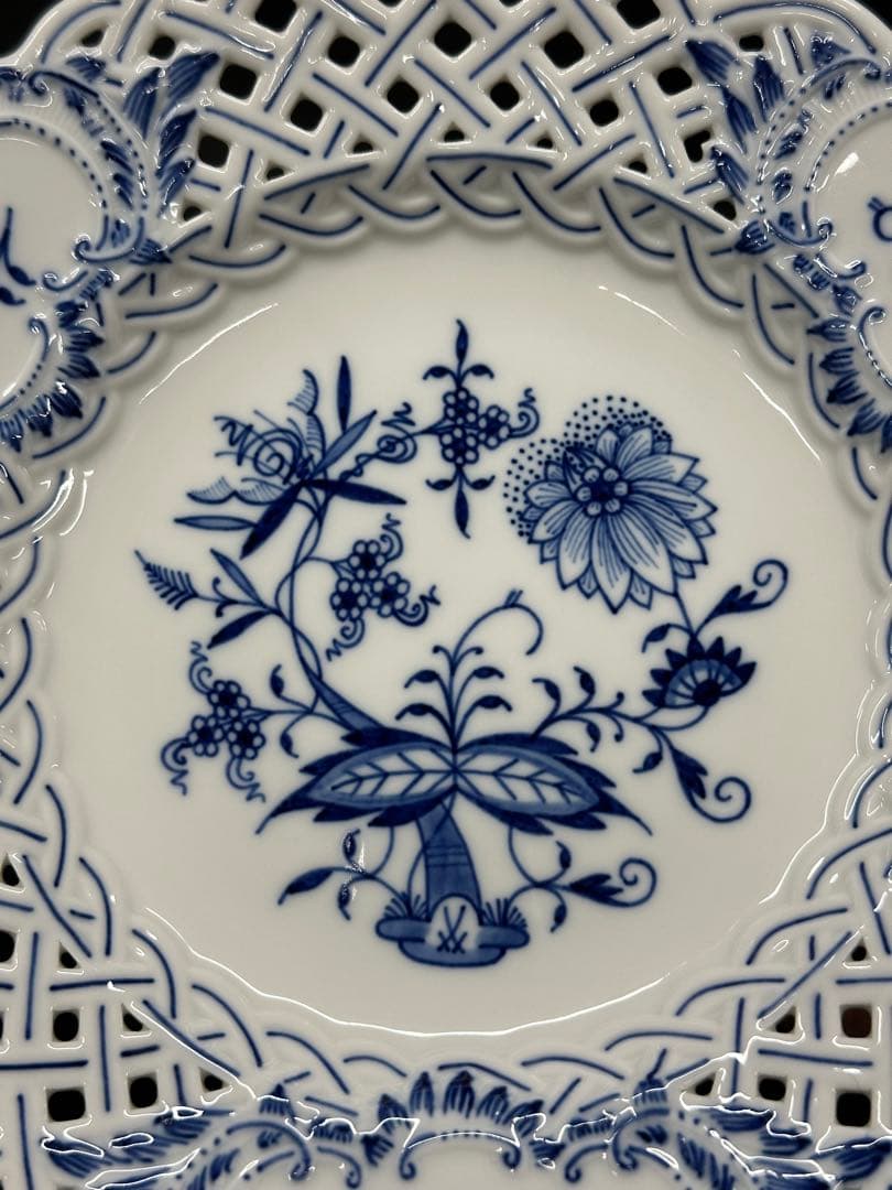 【レア】meissen マイセン　ブルーオニオン　コンポート　コンポティエ