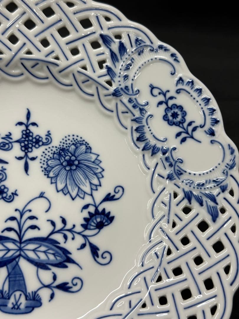 【レア】meissen マイセン　ブルーオニオン　コンポート　コンポティエ