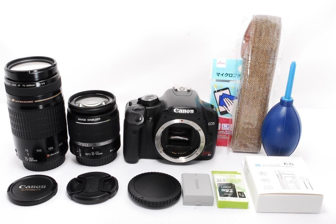 超望遠レンズのみ　Canon Kiss X2 手ぶれ補正　軽量　高画質