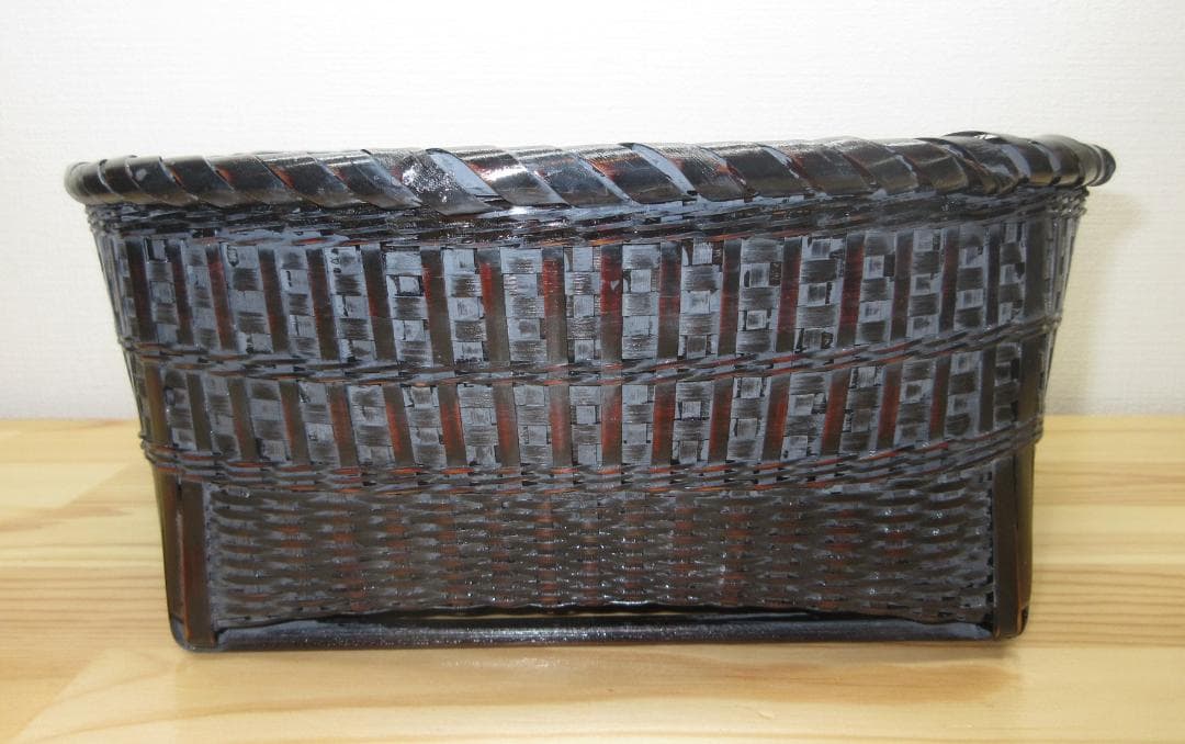 送料込【逢絢亭・新品】茶道具 水屋道具 炭斗 風炉用 細竹 染竹 木製 紙箱入り