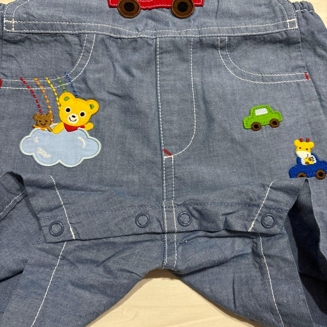 ミキハウス 80サイズ デニムロンパース