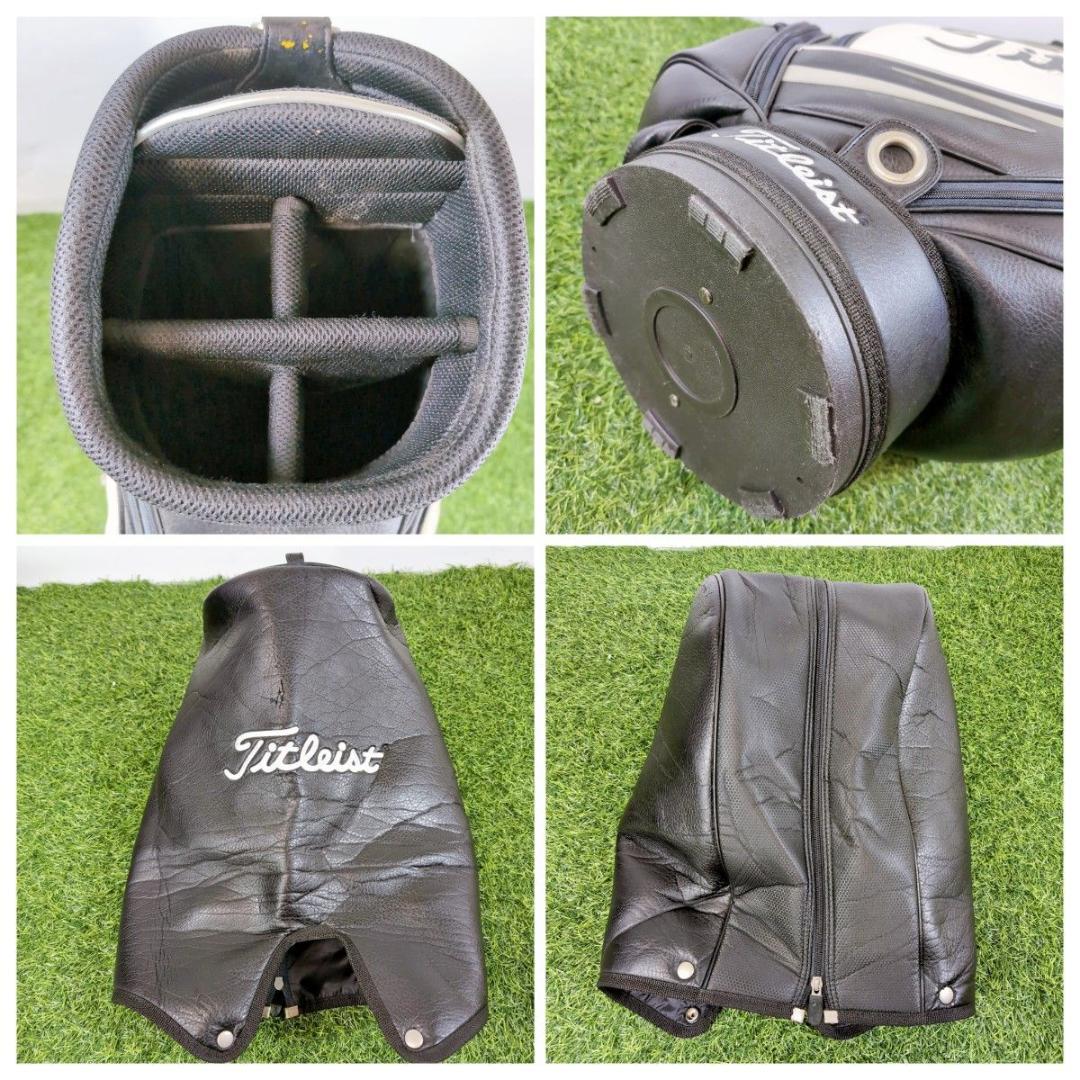 Titleist タイトリスト ゴルフキャディバッグ 黒 白 ブラック ホワイト