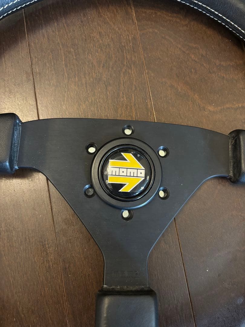 ユーノス　ロードスター　MOMO 純正レザー　　ステアリング　ハンドル　NA