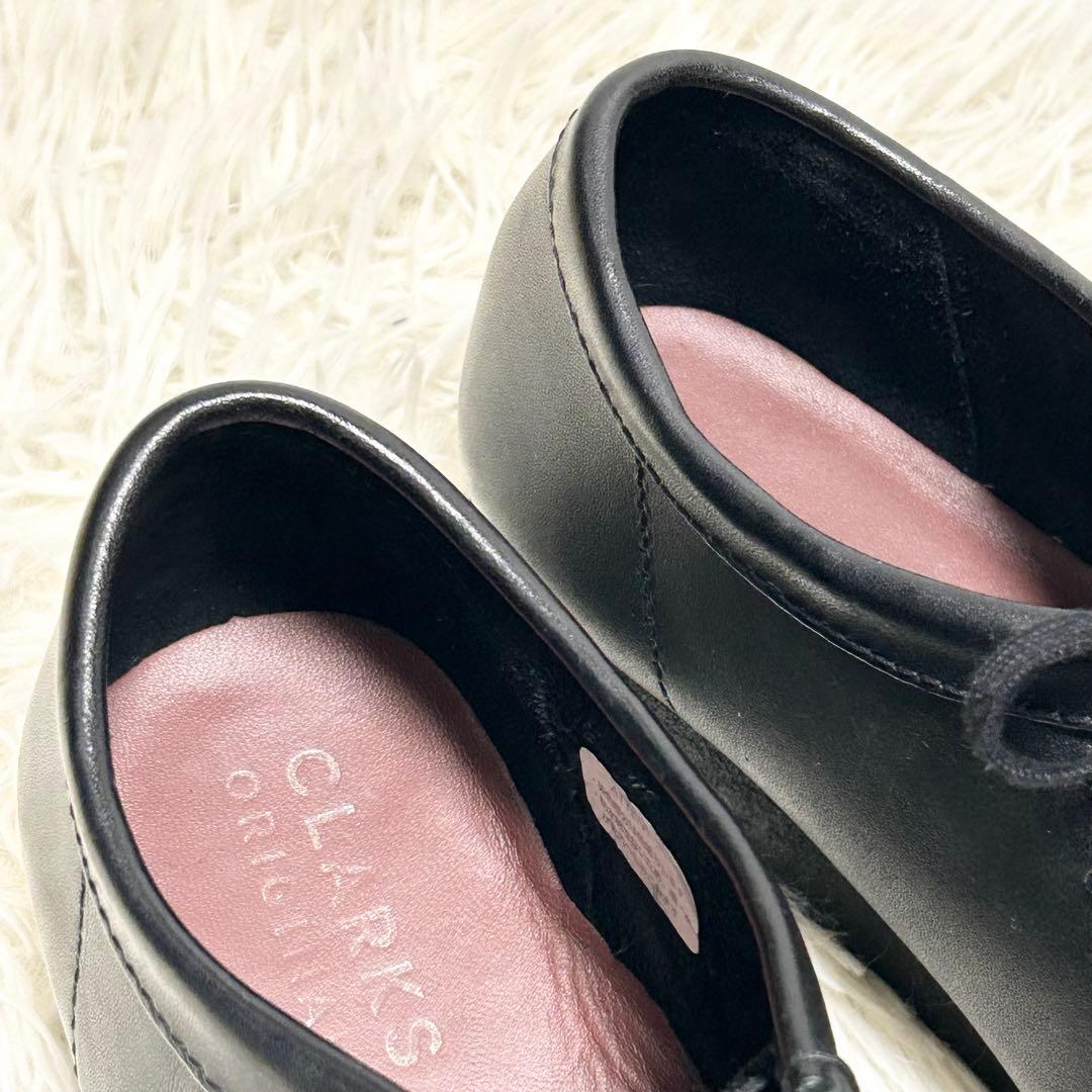 ✨美品✨クラークス Clarksワラビー ブラック オールレザー モカシン26㎝