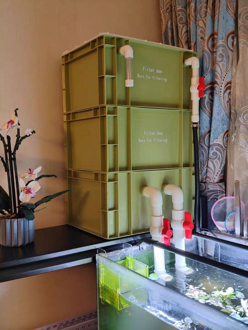 45w水中ポンプ付き　高性能濾過材2段付き2種以上 フルセット到着すぐ使える状態