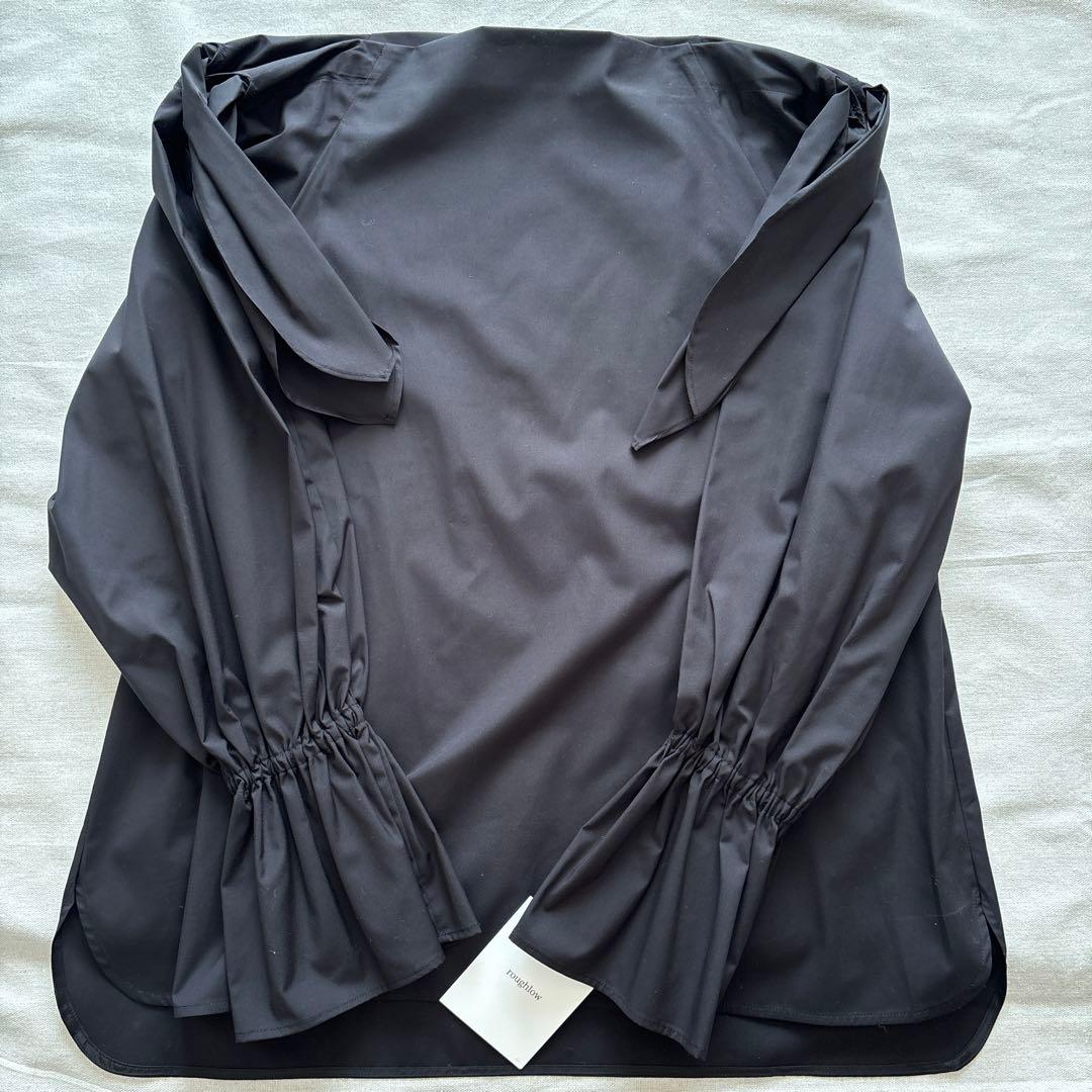 【新品】roughlow ショルダーリボンブラウス