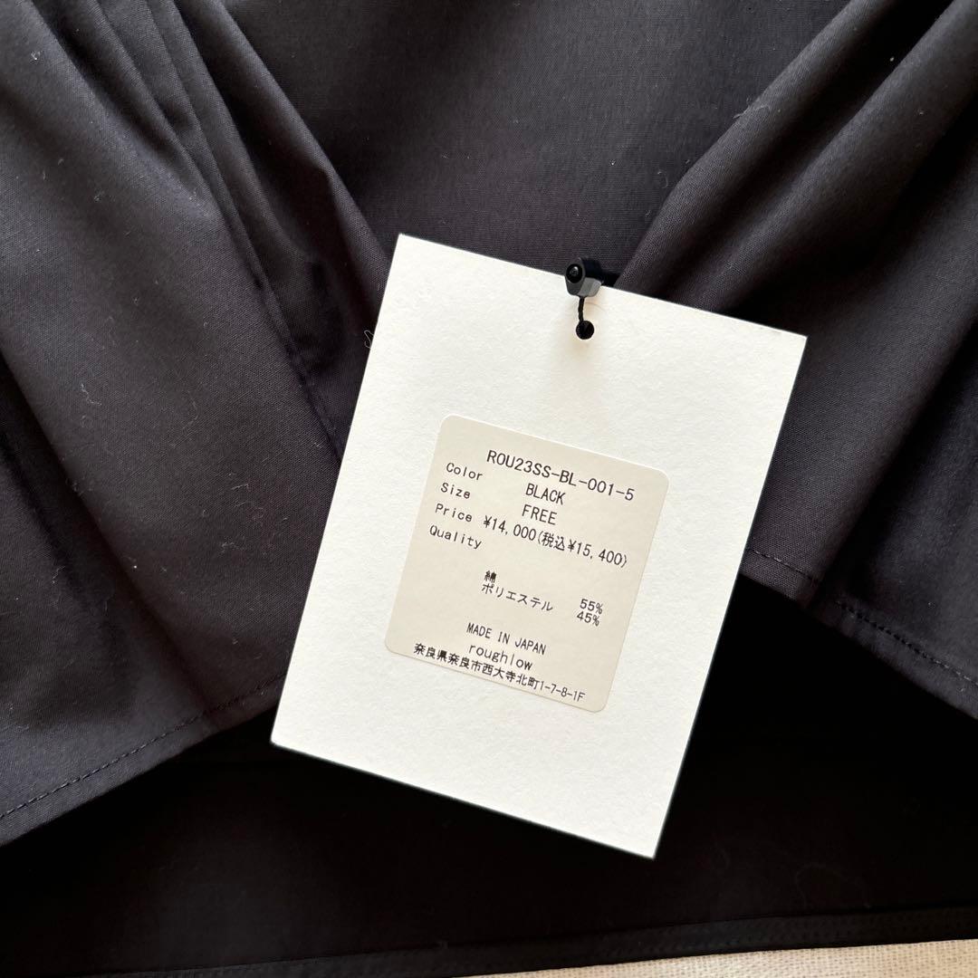 【新品】roughlow ショルダーリボンブラウス