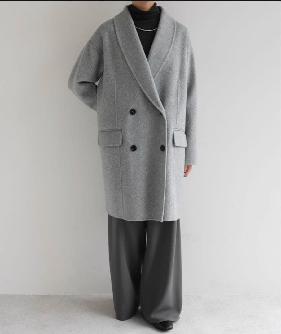 T*T様 evernavy リバー Pコート ウールコート グレーM