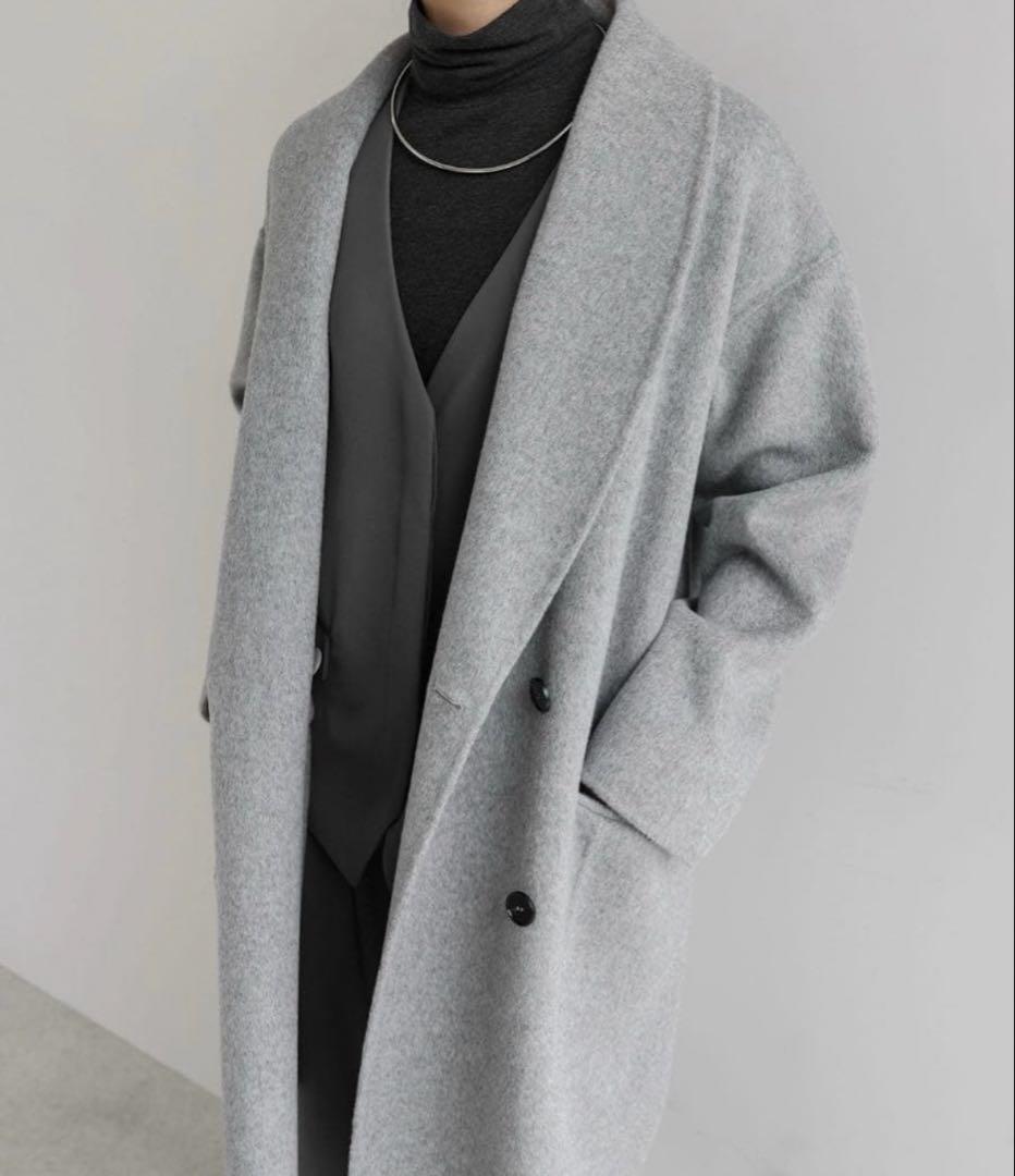 T*T様 evernavy リバー Pコート ウールコート グレーM