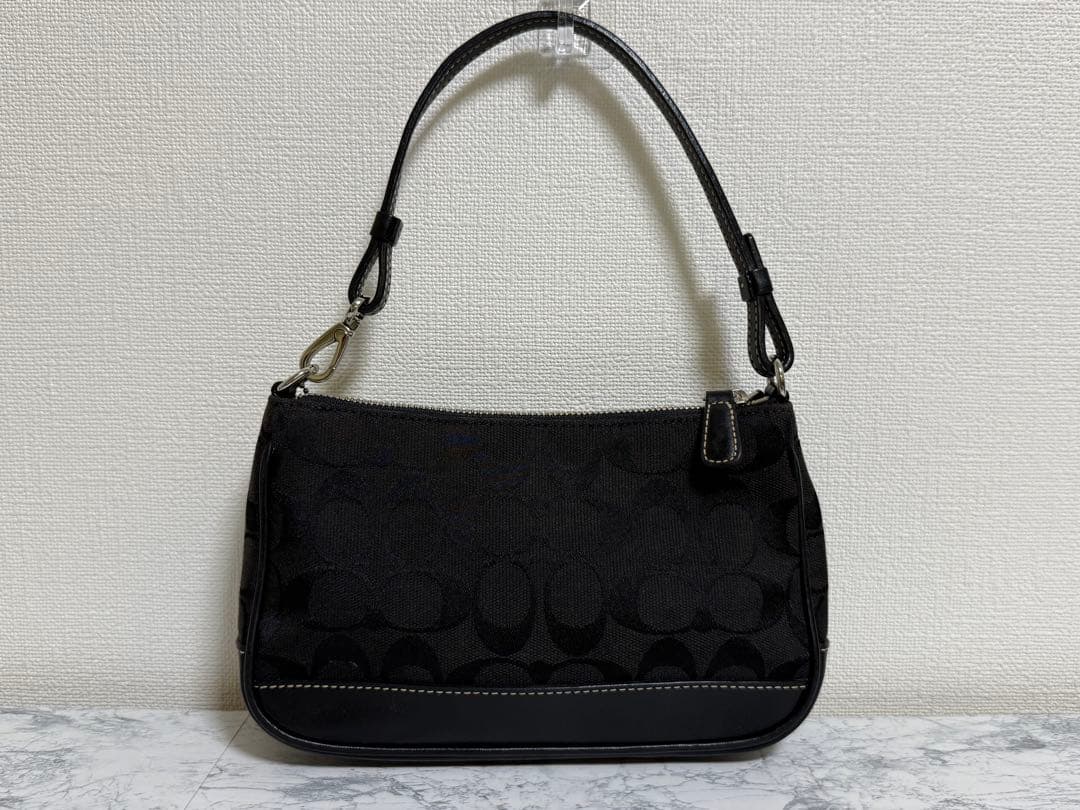 COACH コーチ アクセサリーポーチ シグネチャー ブラック 黒