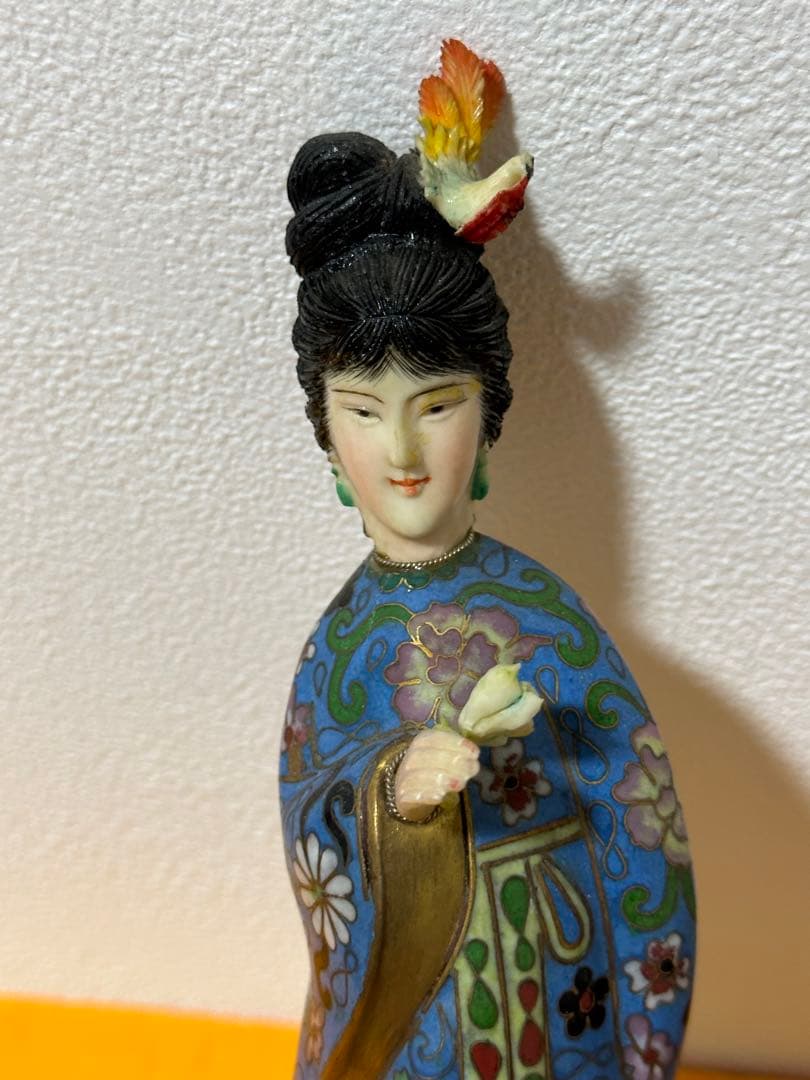 景泰藍 七宝焼美人 中国骨董