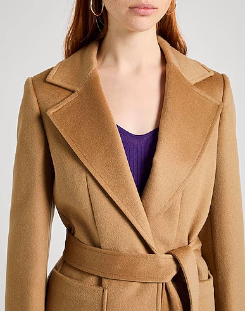 【美品】マックスアンドコー ラナウェイ ショートラン キャメル コート 40