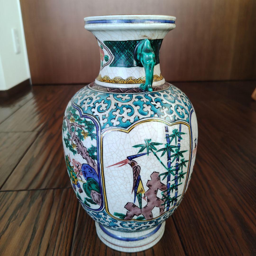 多色手描き陶器壺