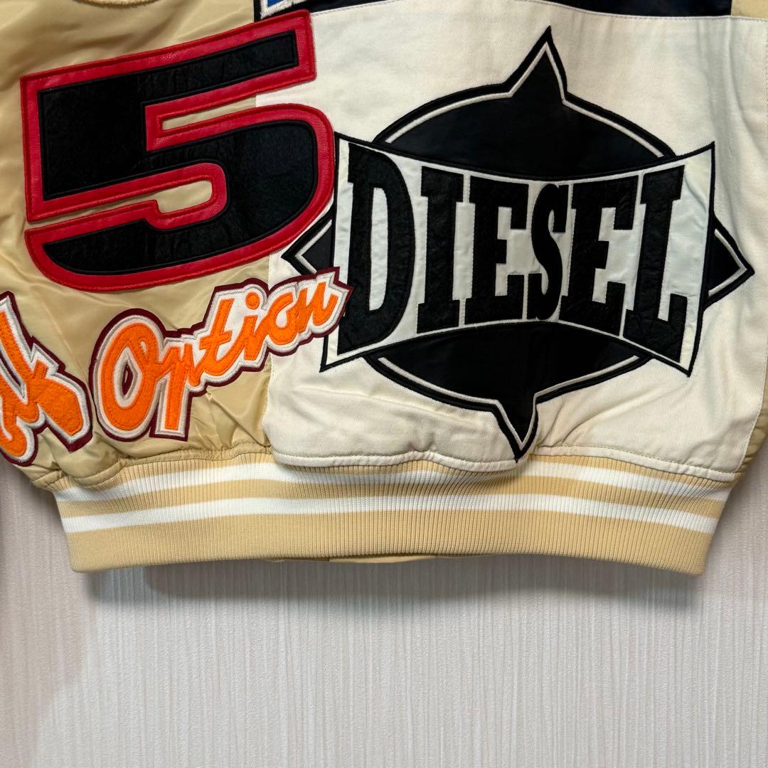 沖*三様 美品 DIESEL スタジャン レーシングジャケット ワッペン ボンバ