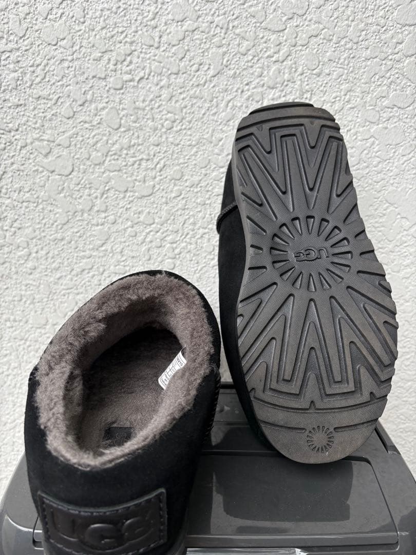 ブラックスエードサボサンダル