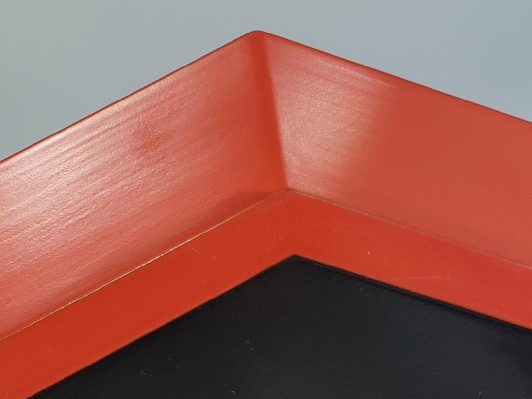 茶道具 木具師 橋村萬象 作 唐草蒔絵 朱八角盆 裏千家 淡々斎書