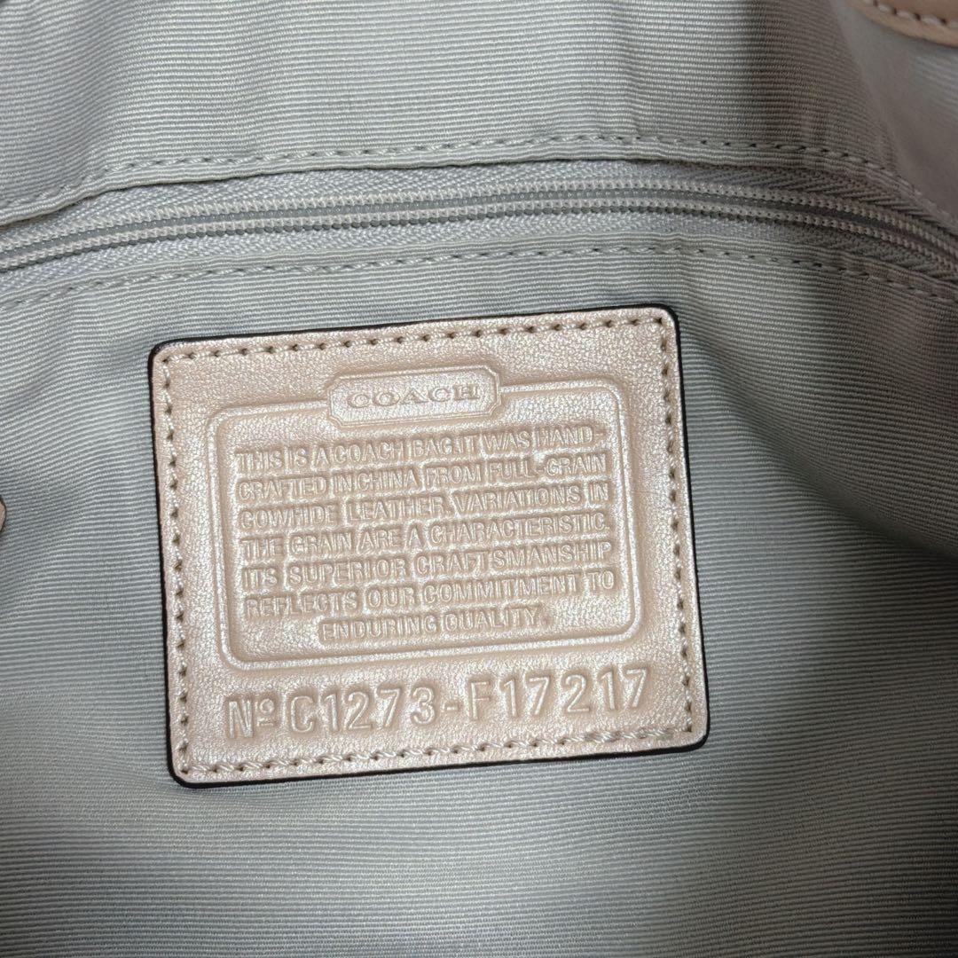 良品 コーチ ハンドバッグ ワンショルダー ソーホー シルバー金具 革 ピンク