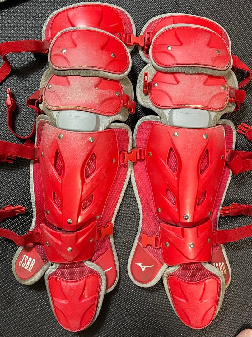 Mizuno Pro 一般軟式 キャッチャー防具セット（レッド）