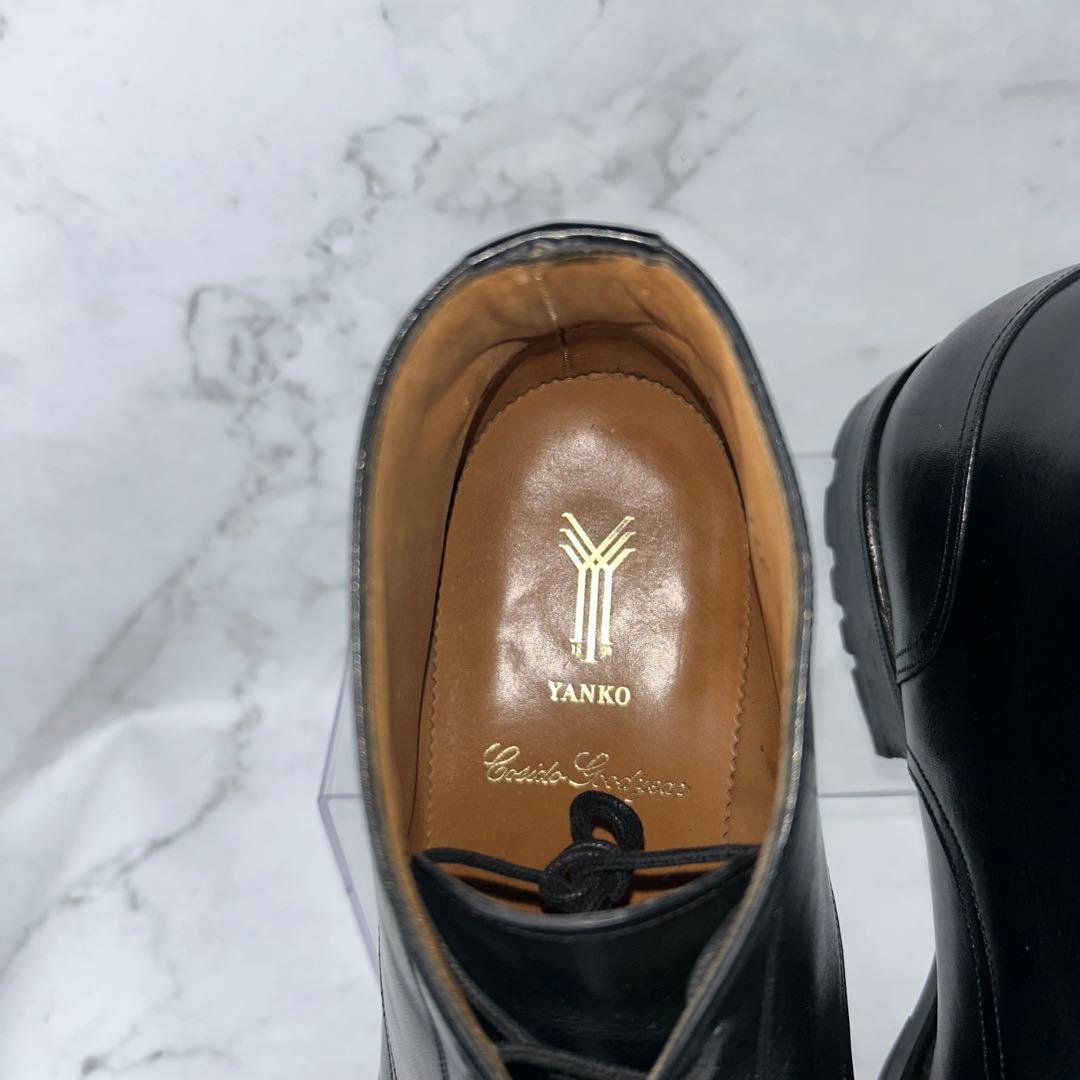 最終値下げ YANKO アトランタブーツ Uチップ 104032 黒 25.5