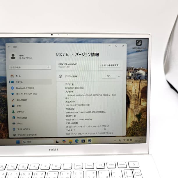 バッテリー◎ フルHD 14 デル i7-11 16GB SSD1TB オフィス