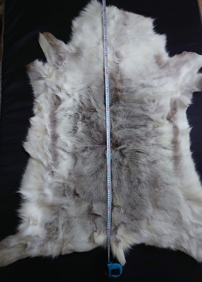 （希少）トナカイ　リアルファー　レザー　毛皮ラグ 　ノルウェー　北欧