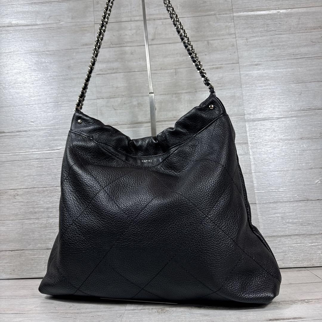 美品 ヘイニ　バルメド　キルティングチェーン　バック　ショルダー　シルバー金具