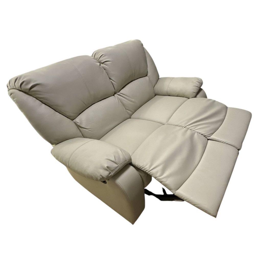【美品】リクライニングソファ 2人掛け　カラー：クリーム