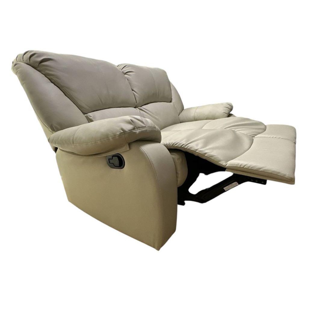 【美品】リクライニングソファ 2人掛け　カラー：クリーム