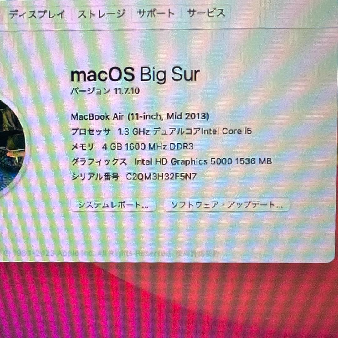 毎*先様 美品】Apple MacBook Air 11インチ A1465 Co