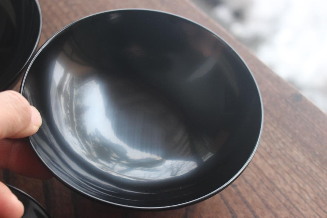 デッドストック！極上銀地に優美な四君子蒔絵の映えるお椀2点（検輪島塗蒔絵椀煮物椀