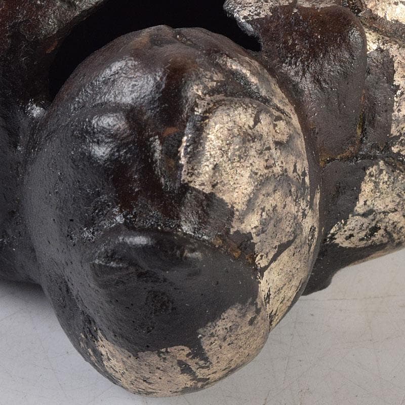 釜師　十三代　宮崎寒雉作　鋳銅　蓋置　共箱　V　9047