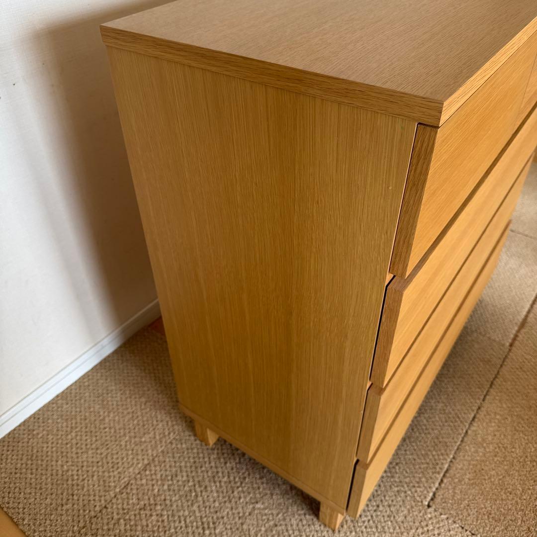 無印良品　収納チェスト　オーク材