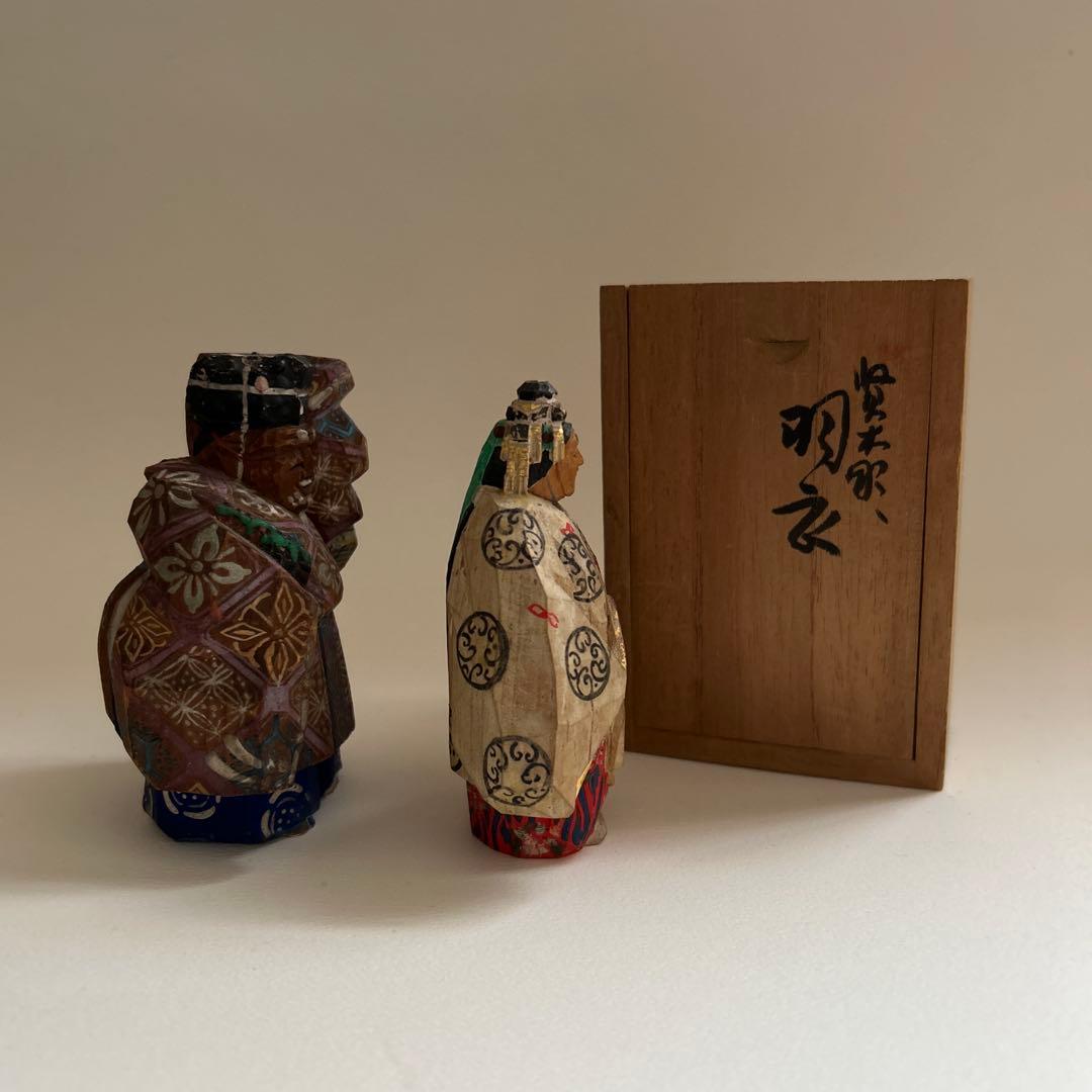 一刀彫　翁　羽衣