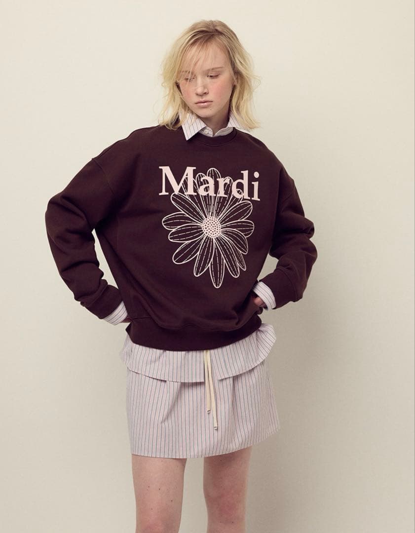 乃木坂46 川﨑桜着用 Mardi Mercredi マルディ 刺繍スウェット