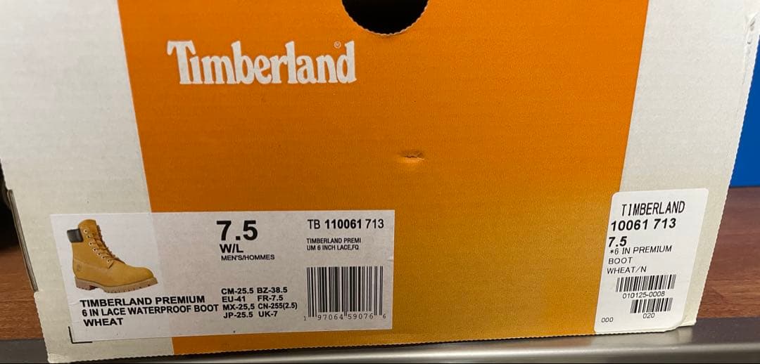 Timberland イエローブーツ 7.5インチ 箱付き