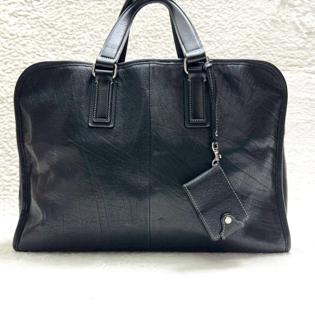 土屋鞄 アルマスバッファロー トートバッグ ビジネスバッグ メモ帳付 ブラック