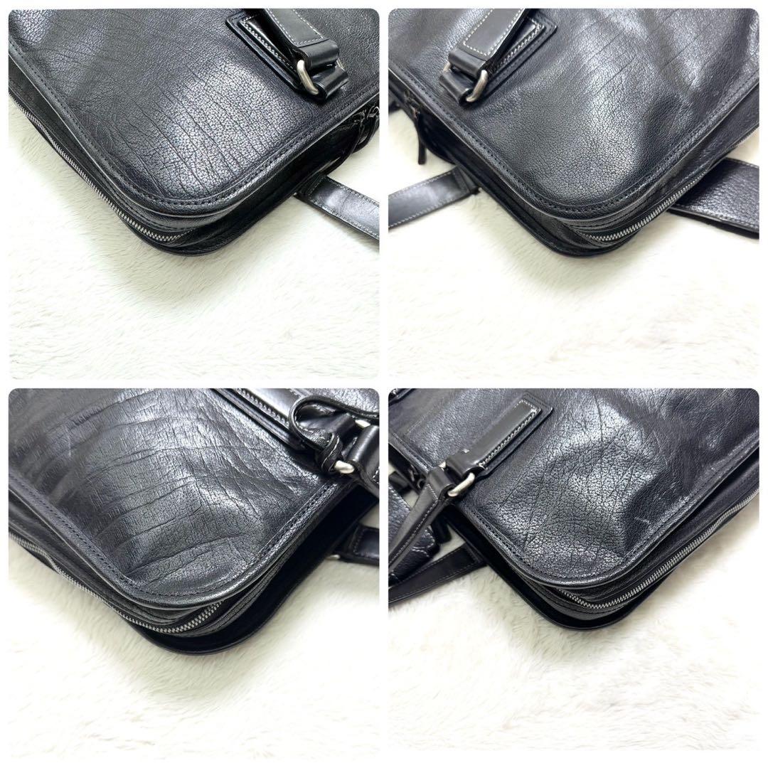 土屋鞄 アルマスバッファロー トートバッグ ビジネスバッグ メモ帳付 ブラック