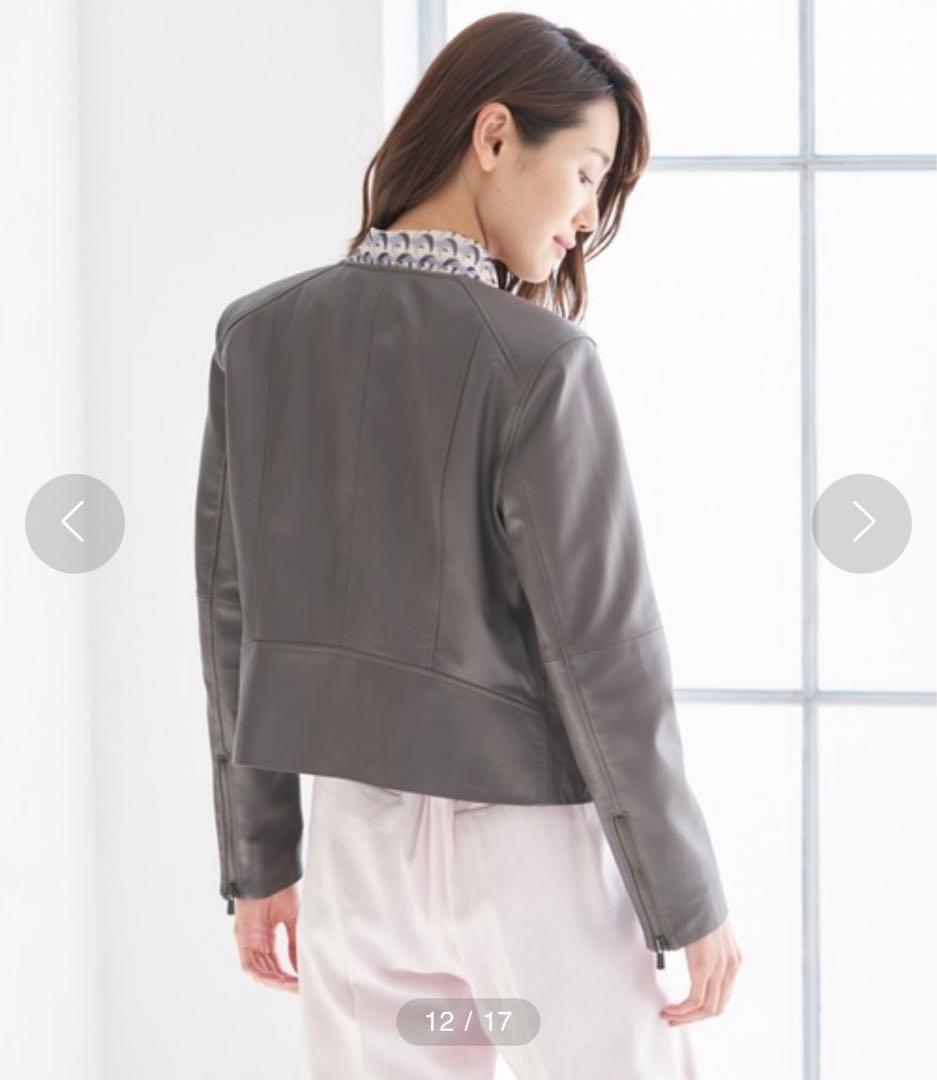 新品☆ANAYI ラムレザークルー　ジャケット/ セオリー、23区、セルフォード