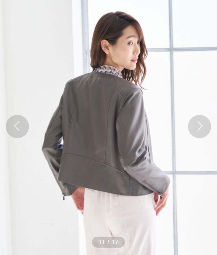 新品☆ANAYI ラムレザークルー　ジャケット/ セオリー、23区、セルフォード