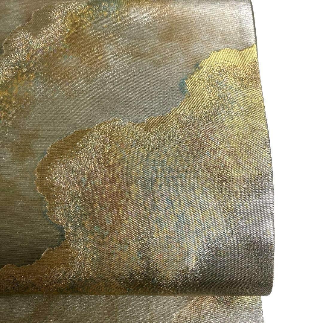 ブランド帯　道長取り　霞　金糸　袋帯　着物　104a p