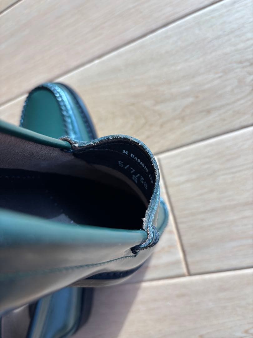 【美品】G.H.BASS ローファー　グリーン　38 24.5相当