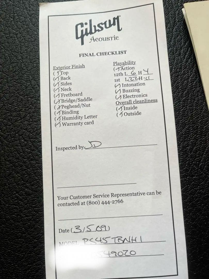 Gibson J-45 カスタムショップ 2009年製 60's復刻 極上の一本