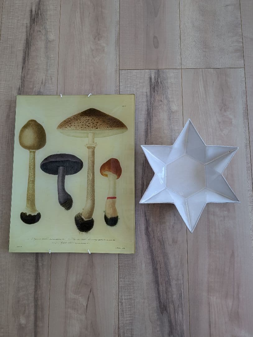 ジョンデリアン　デコパージュ　ガラスプレート　ハンガー付き