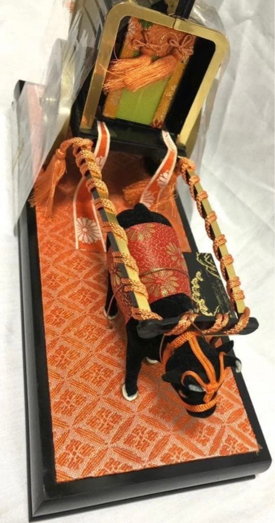 未開封 美品 雛人形 御所車 牛車 金 ひな人形 雛道具 雛飾り 和食器 高価