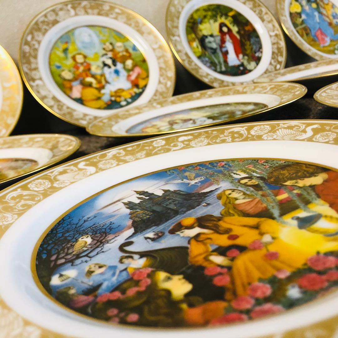 F41コレクション品✨ フランクリンポーセリン グリム童話 プレートセット 絵皿