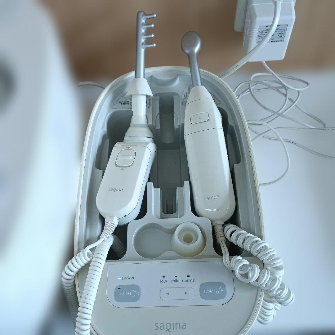 saqina スチーム美顔器 本体とハンドピース2種