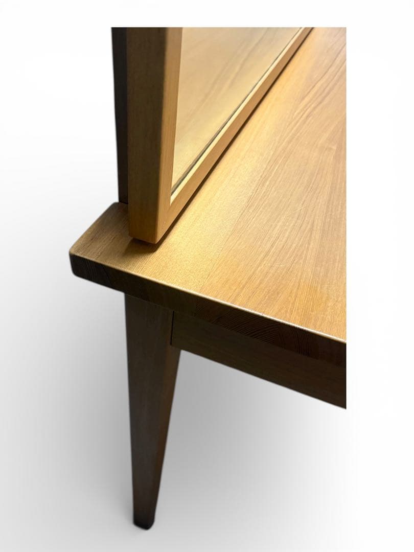 【無印良品】ドレッサーテーブル 天然木タモ材 鏡付き シンプルデザイン